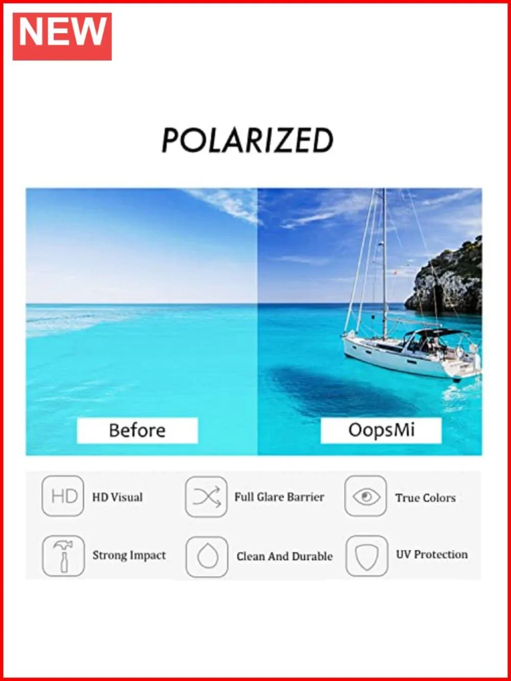 Polarized Clip On Sunglasses Anti-Glare UV400 Protection Flip-Up Driving